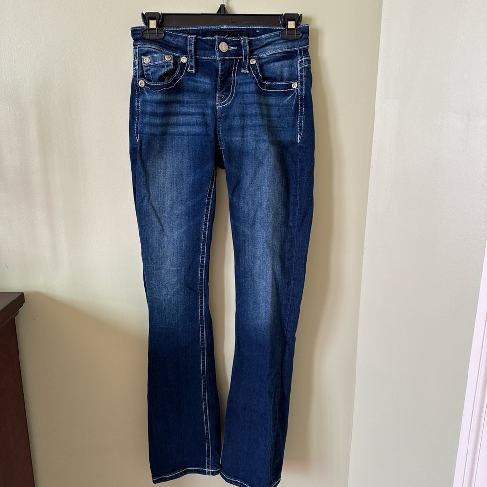 Size 1 boot cut low rise jeans